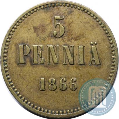Фото 5 пенни 1866 года  