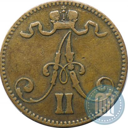 Picture 5 pennia 1867 year  