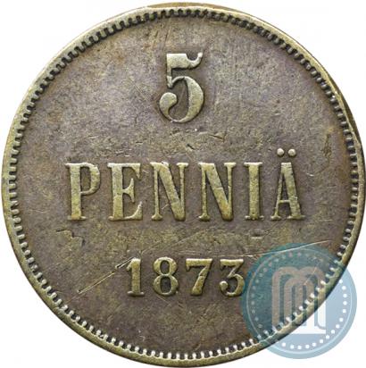 Фото 5 пенни 1873 года  