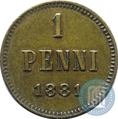 Picture 1 penni 1881 year  