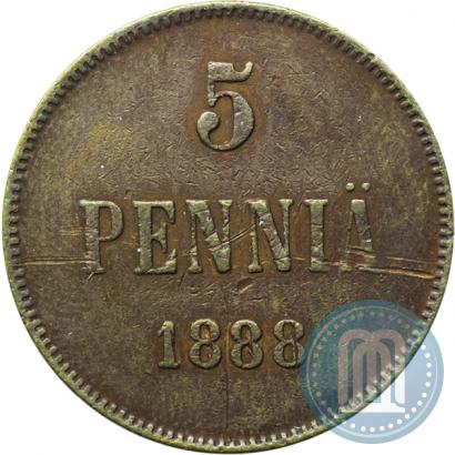 Picture 5 pennia 1888 year  