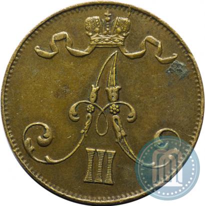 Picture 5 pennia 1889 year  