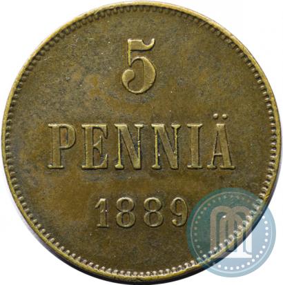 Picture 5 pennia 1889 year  