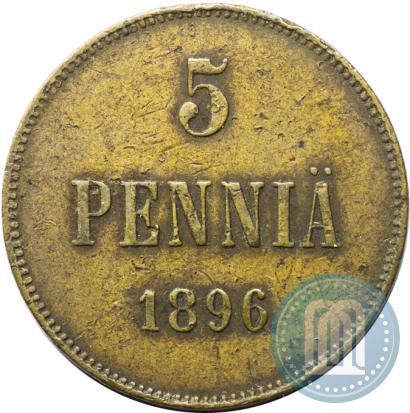 Фото 5 пенни 1896 года  