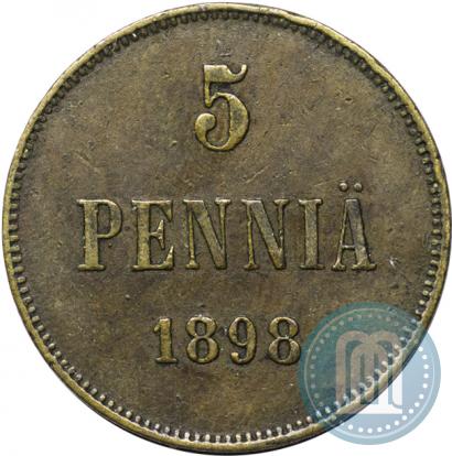 Picture 5 pennia 1898 year  