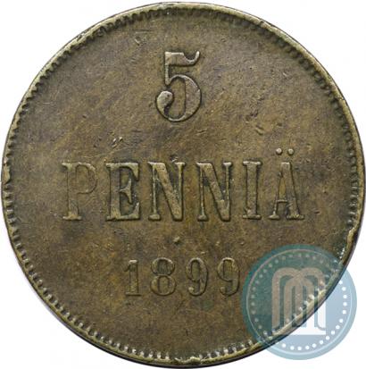 Фото 5 пенни 1899 года  