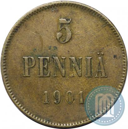 Фото 5 пенни 1901 года  