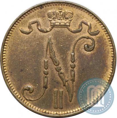 Picture 5 pennia 1908 year  