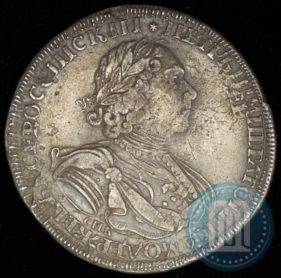 Фото 1 рубль 1725 года СПБ "Солнечный в латах"