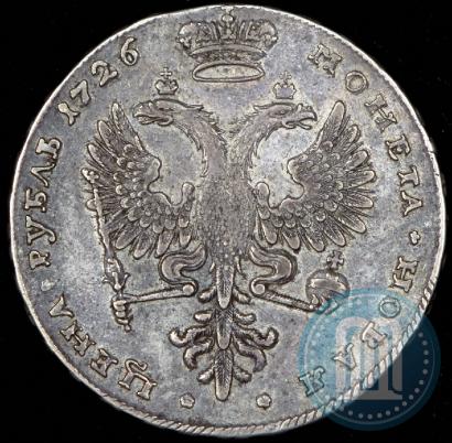 Picture 1 rouble 1726 year  "Moscow type, portrait turned to the right"