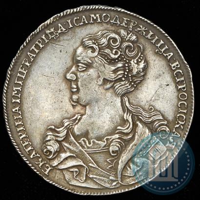 Фото 1 рубль 1726 года  "Московский тип, портрет влево"