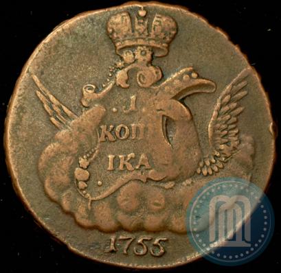 Фото 1 копейка 1755 года ММД 