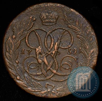 Фото 5 копеек 1759 года  