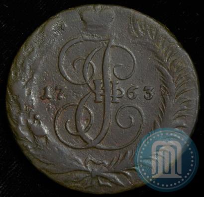 Picture 5 kopecks 1763 year СМ 