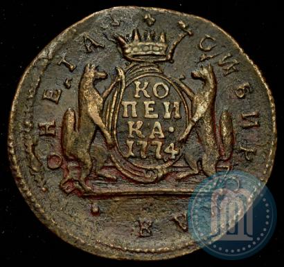 Фото 1 копейка 1774 года КМ 