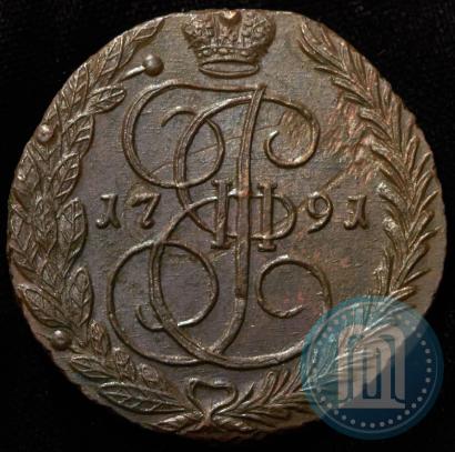 Picture 5 kopecks 1791 year ЕМ 