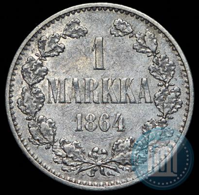Picture 1 markka 1864 year S 