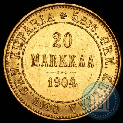 Picture 20 markkaa 1904 year L 