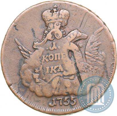 Picture 1 kopeck 1755 year ММД 