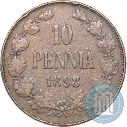 Picture 10 pennia 1898 year  