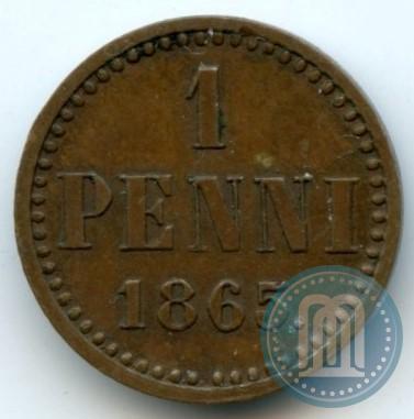 Picture 1 penni 1865 year  