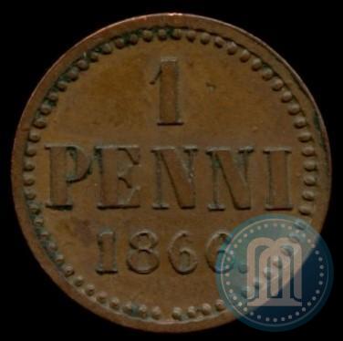 Фото 1 пенни 1866 года  