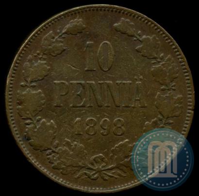 Picture 10 pennia 1898 year  