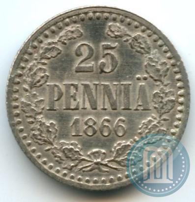 Picture 25 pennia 1866 year S 
