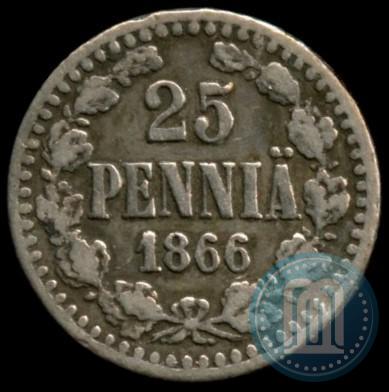 Picture 25 pennia 1866 year S 