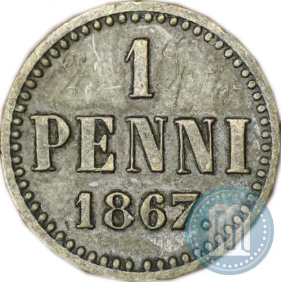 Фото 1 пенни 1867 года  