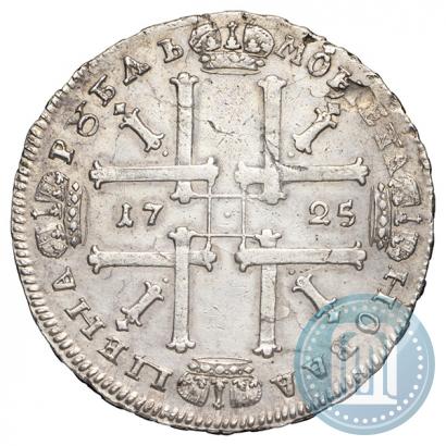 Фото 1 рубль 1725 года  "Портрет в античных доспехах"