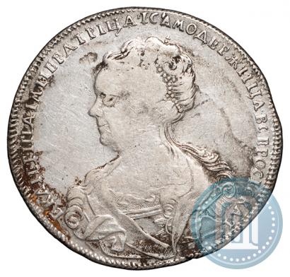 Picture 1 rouble 1725 year СПБ "Petersburg type, portrait turned to the left"