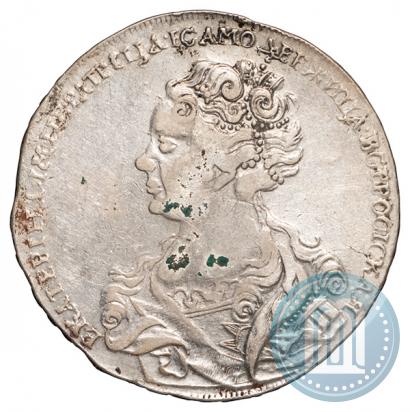 Фото 1 рубль 1726 года  "Московский тип, портрет влево"