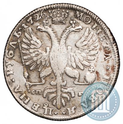 Picture 1 rouble 1726 year СПБ "Petersburg type, portrait turned to the left"