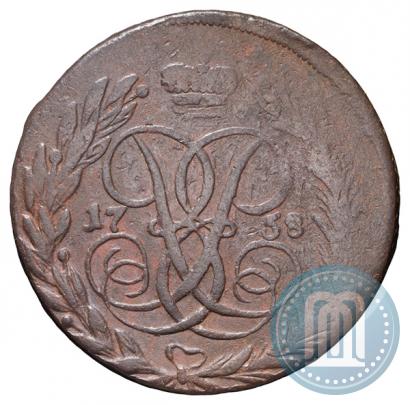 Picture 5 kopecks 1758 year ММ 