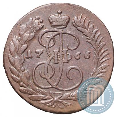 Фото 2 копейки 1766 года ММ 