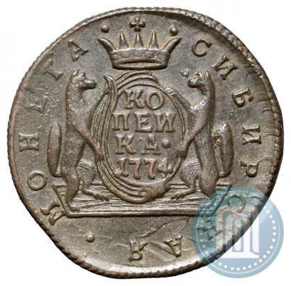 Фото 1 копейка 1774 года КМ 