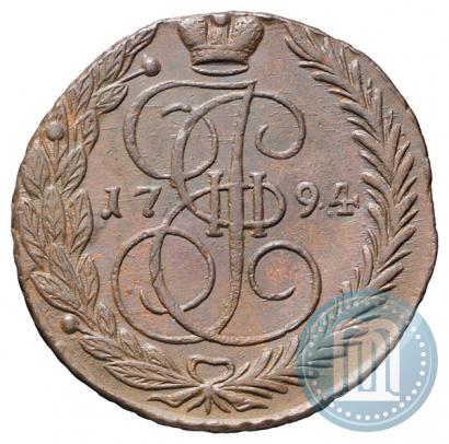 Picture 5 kopecks 1794 year ЕМ 