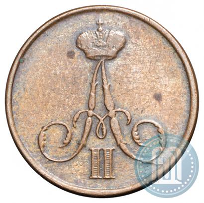 Фото Денежка 1858 года ВМ 