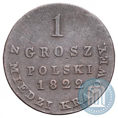 Фото 1 грош 1822 года IB "Z MIEDZI KRAIOWEY"