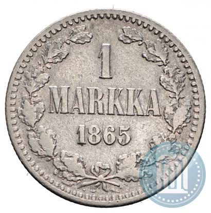 Picture 1 markka 1865 year S 