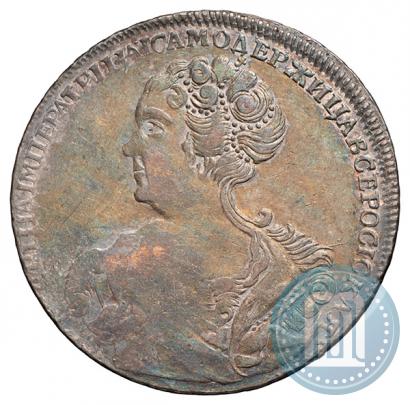 Picture 1 rouble 1725 year СПБ "Petersburg type, portrait turned to the left"