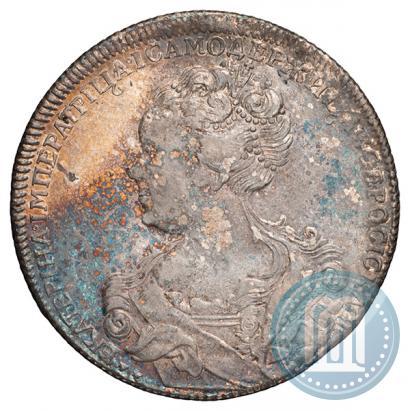 Фото 1 рубль 1726 года СПБ "Петербургский тип, портрет влево"
