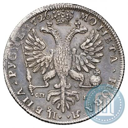 Picture 1 rouble 1726 year СПБ "Petersburg type, portrait turned to the left"