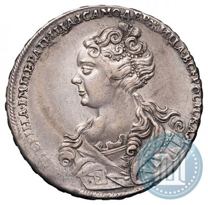 Фото 1 рубль 1726 года  "Московский тип, портрет влево"