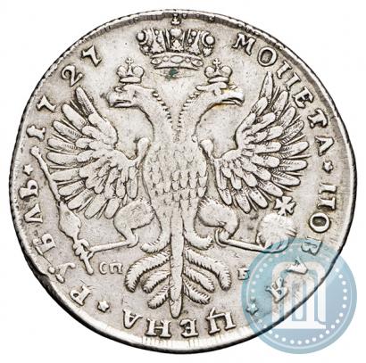 Picture 1 rouble 1727 year СПБ "Petersburg type, portrait turned to the right"