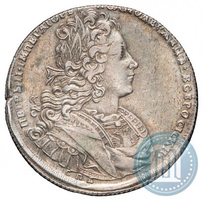 Фото 1 рубль 1727 года СПБ "Петербургский тип"