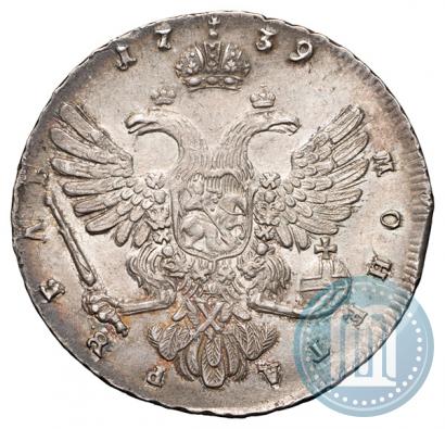 Picture 1 rouble 1739 year  "Moscow type"