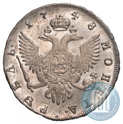 Фото 1 рубль 1748 года СПБ 