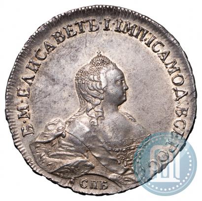 Picture 1 rouble 1754 year СПБ-IМ "Portrait by Benjamin Scott"